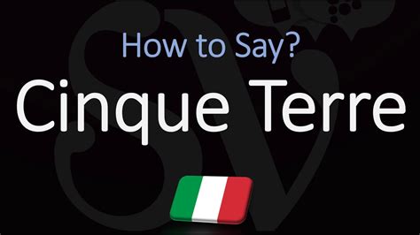 how to pronounce cinque terre